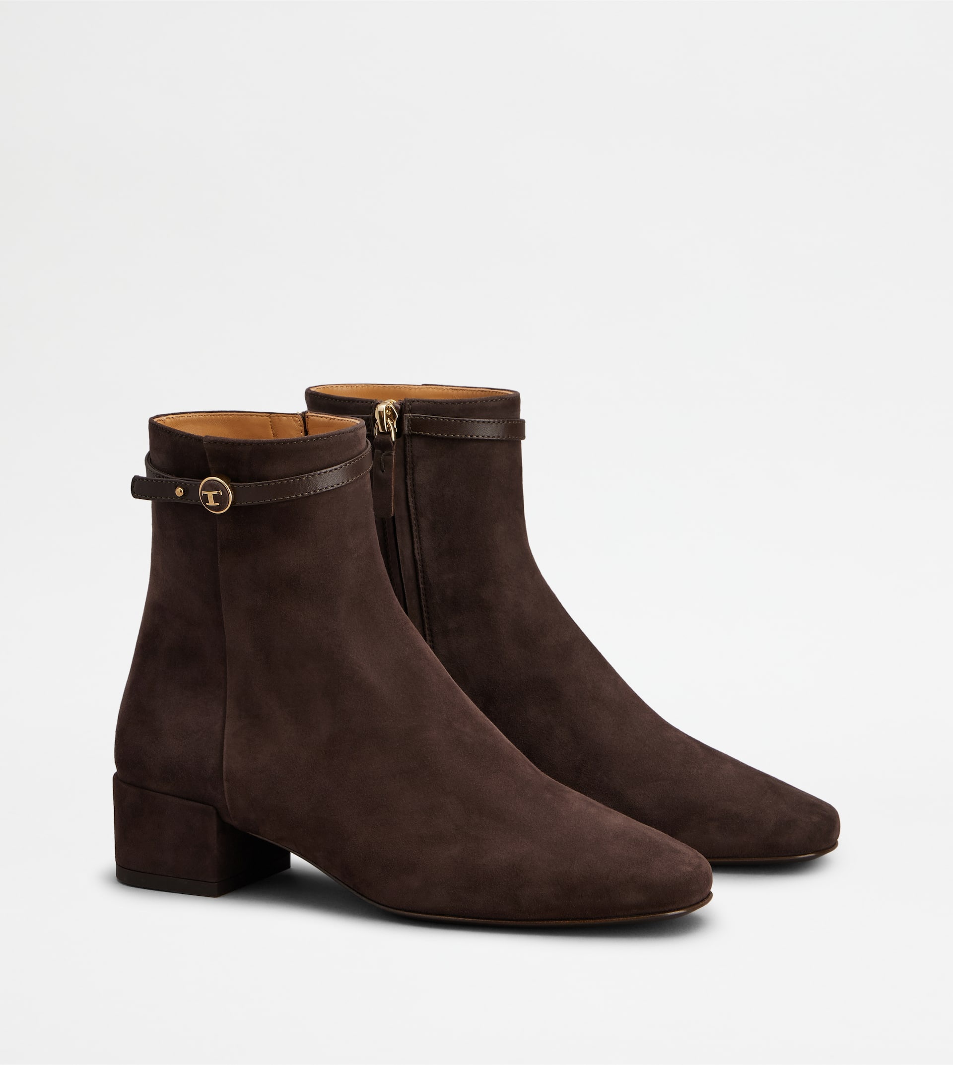 ANKLE BOOTS IN SUEDE - BROWN - 2