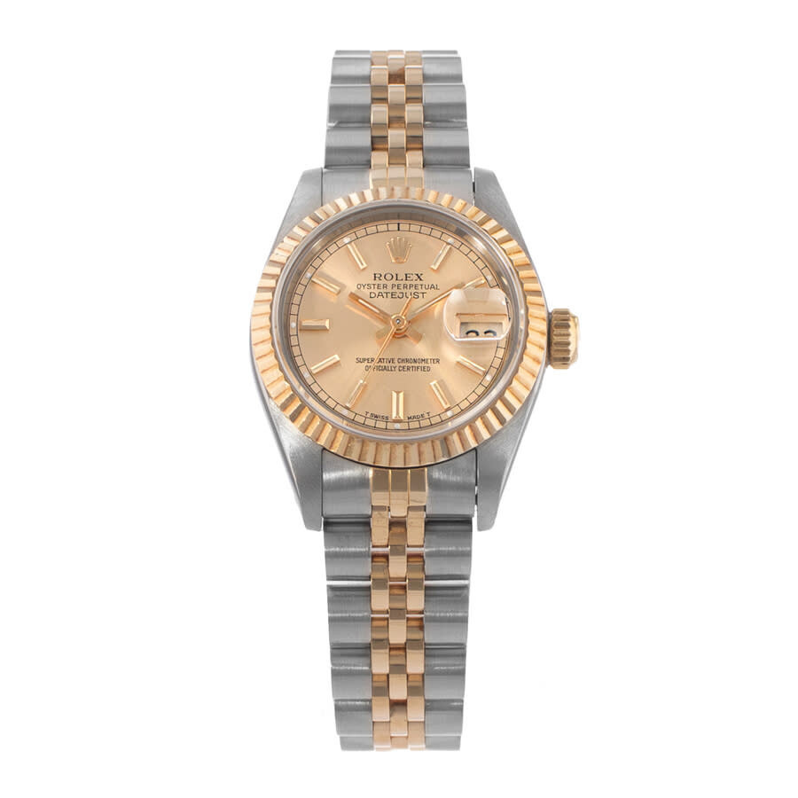 Pre-owned Rolex Datejust 26 Automatic Chronometer Champagne Dial Ladies Watch 69173 CSJ - 2