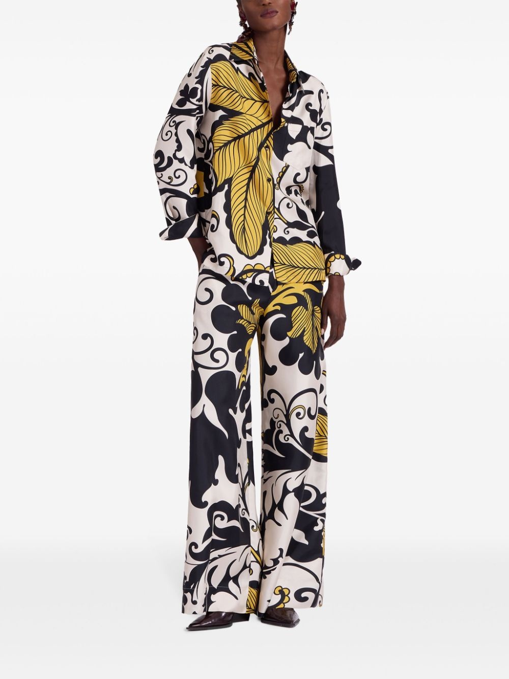 Marea-print palazzo trousers - 2