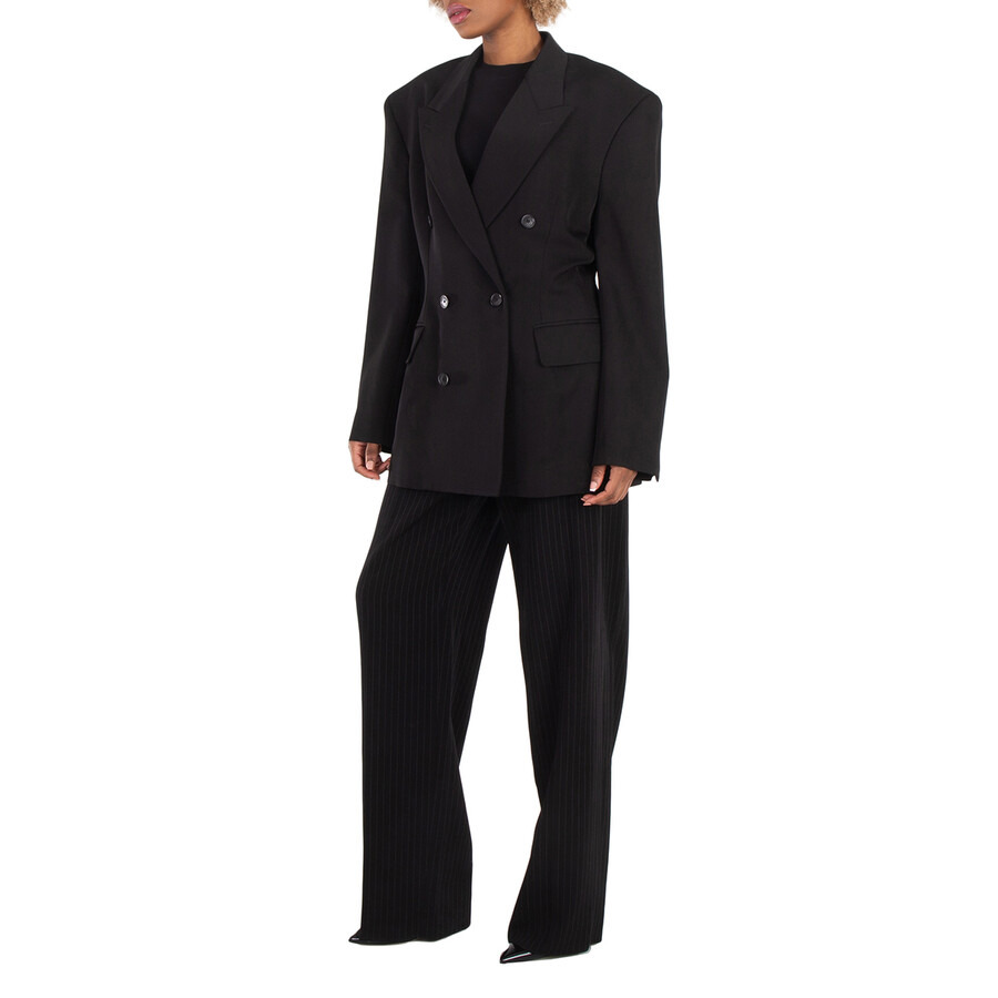 Balenciaga Double-Breasted Cinched Wool Blazer - 2