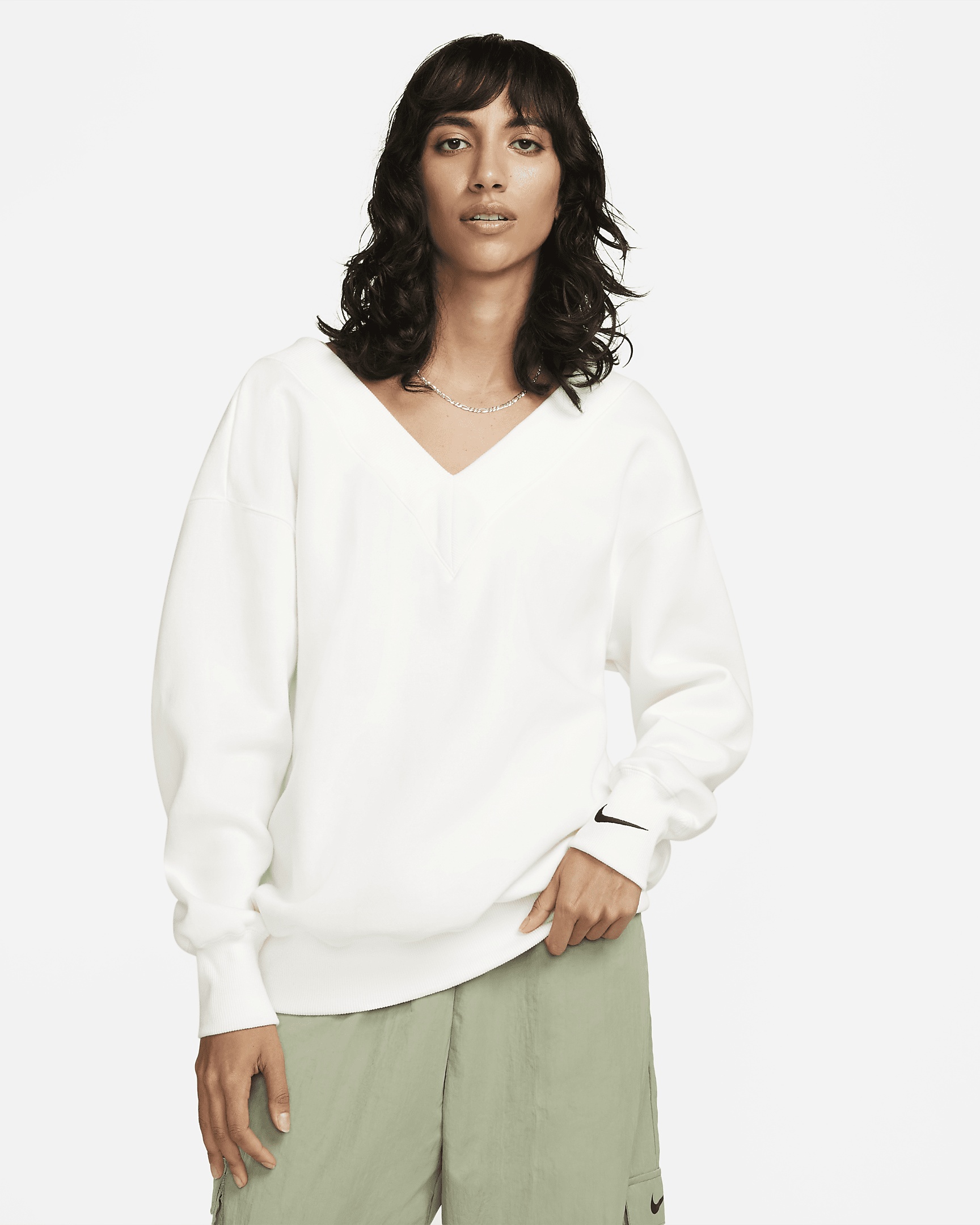 Nike Sportswear Phoenix Fleece Women's Oversized V-Neck Sweatshirt - 1