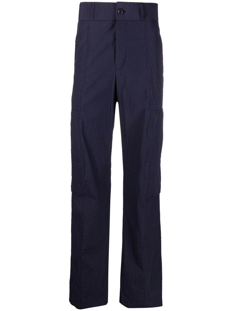 multi-pocket seersucker trousers 1