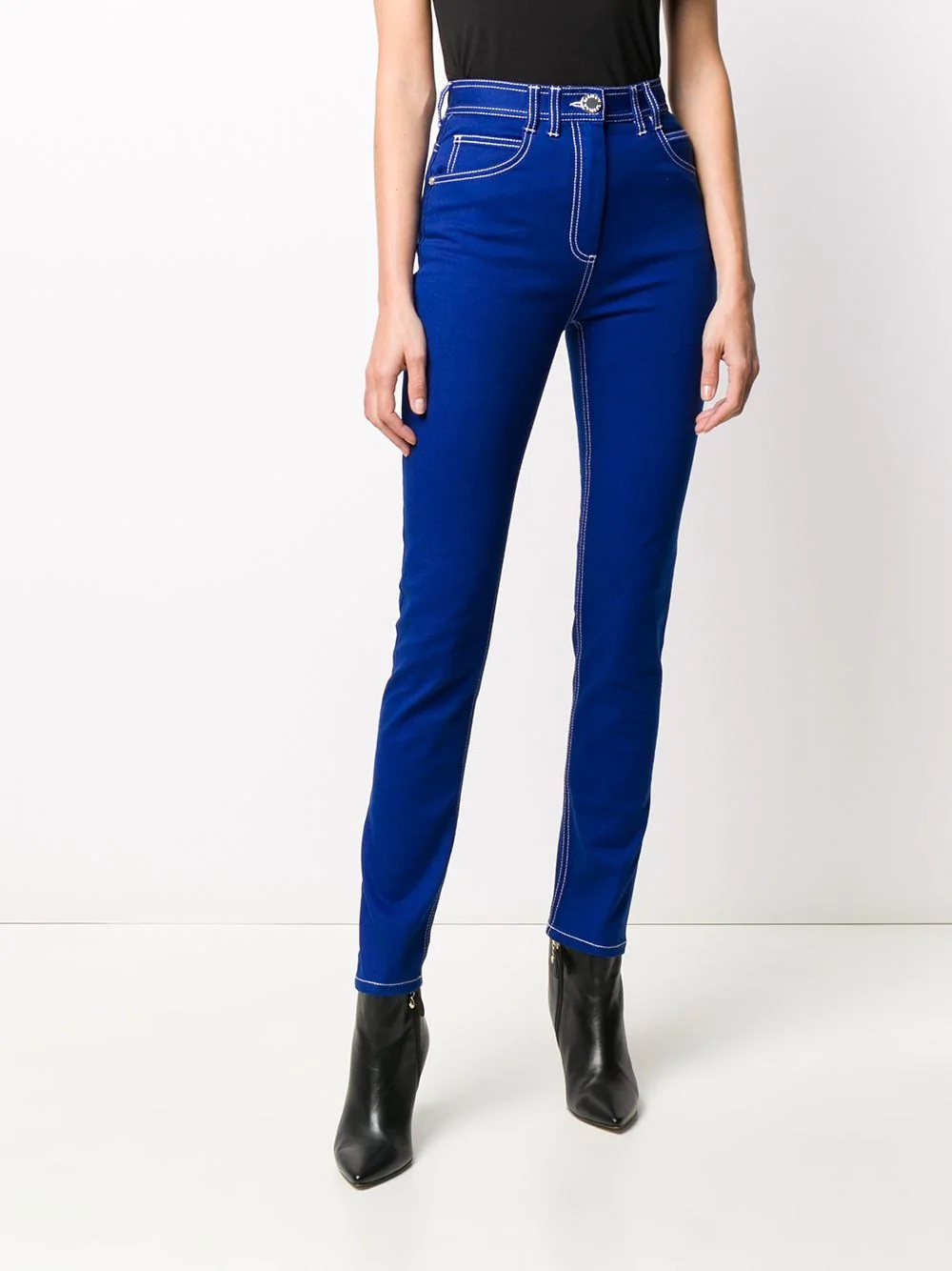 high-waist skinny jeans - 4