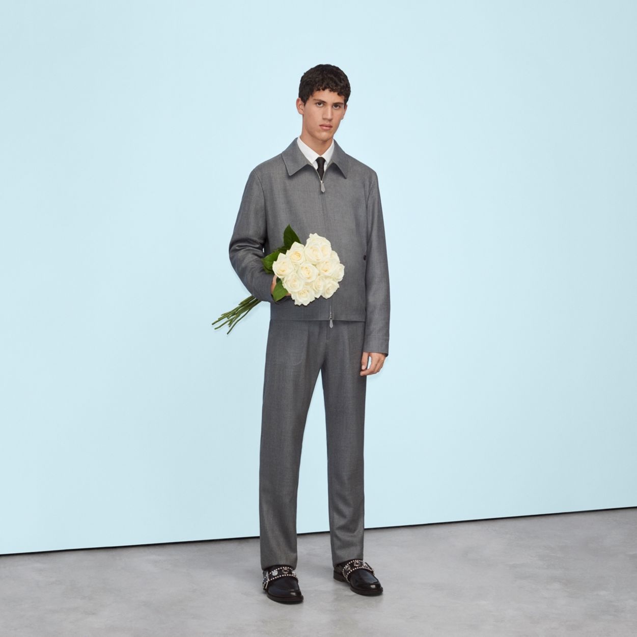 Monogram Motif Wool Tailored Trousers - 6