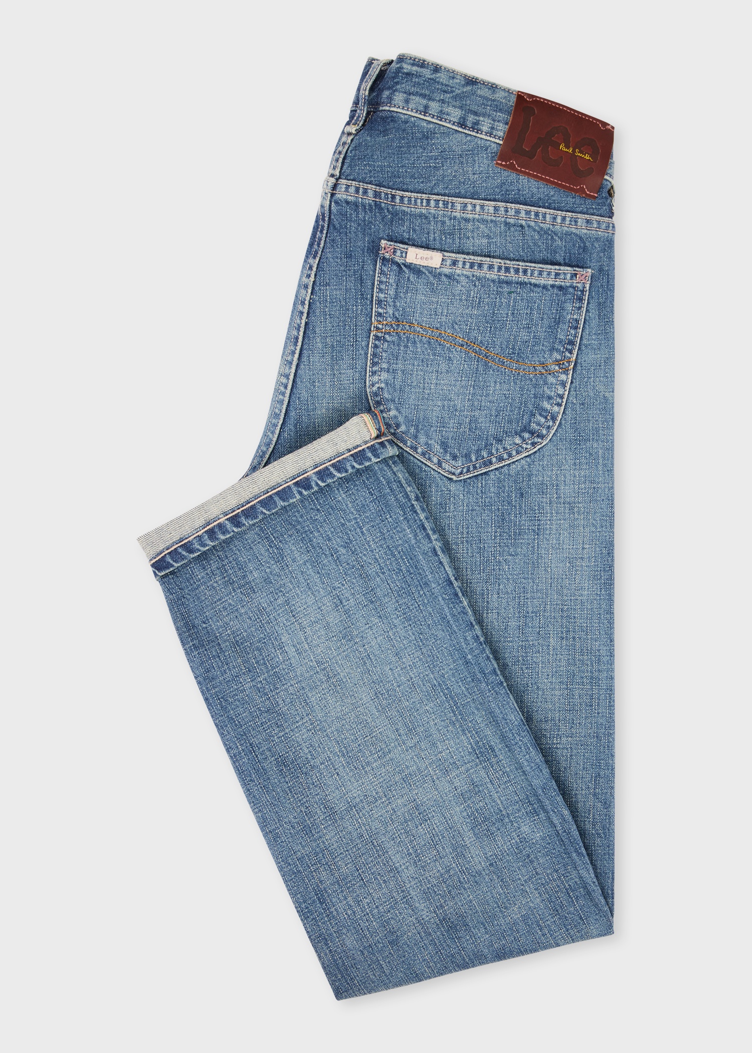 Paul Smith + Lee® Mid Antique-Wash Selvedge 101 Rider Jeans - 3