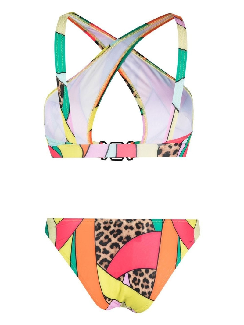 PHILIPP PLEIN crossover-strap bikini set outlook
