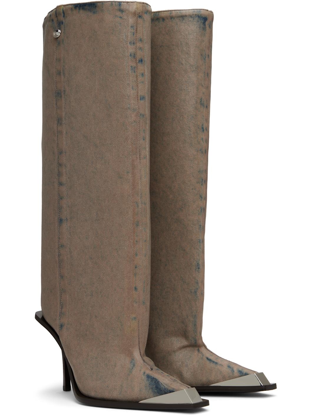 Taupe D-Tona Wb Tall Boots - 4