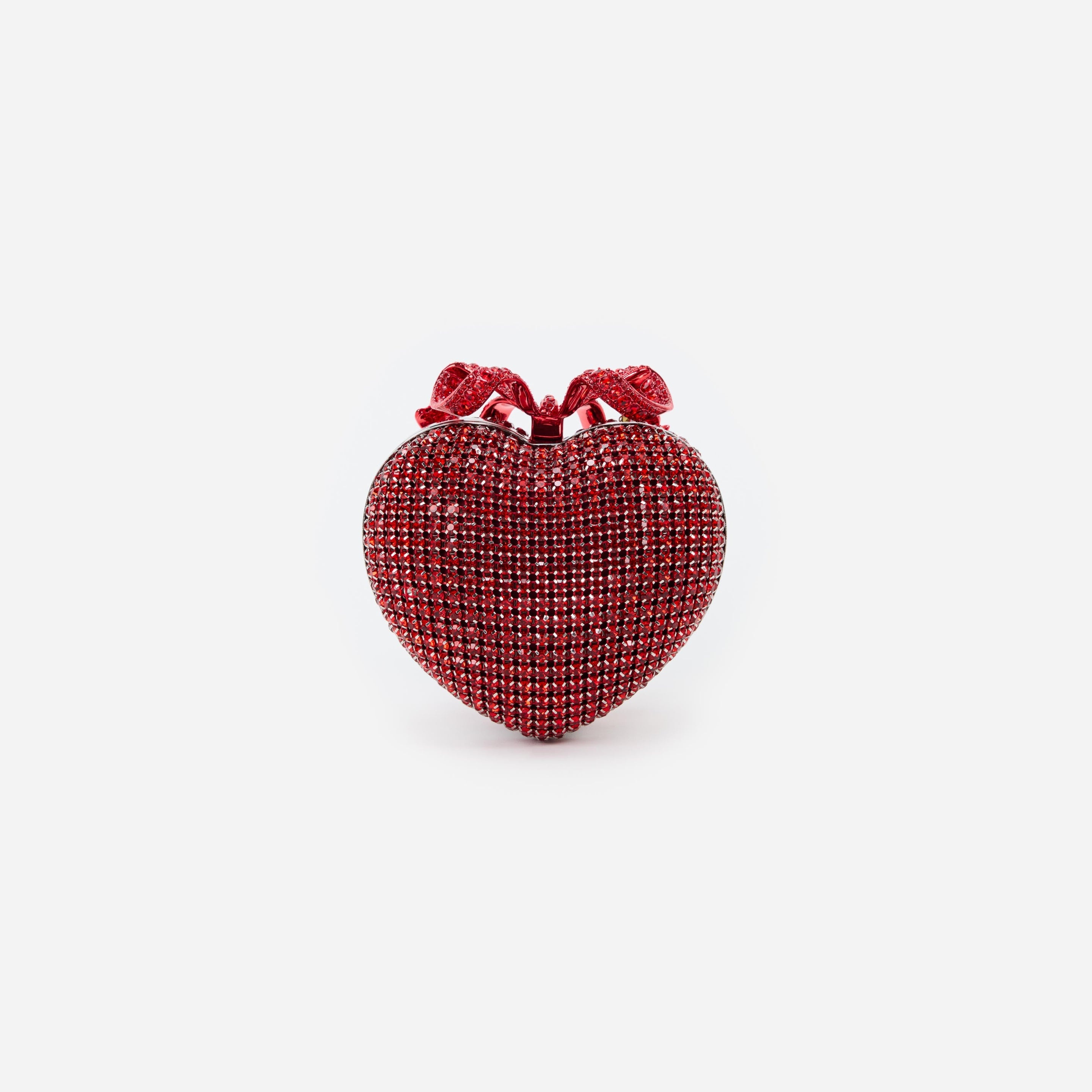 Red Crystal Heart Clutch - 3