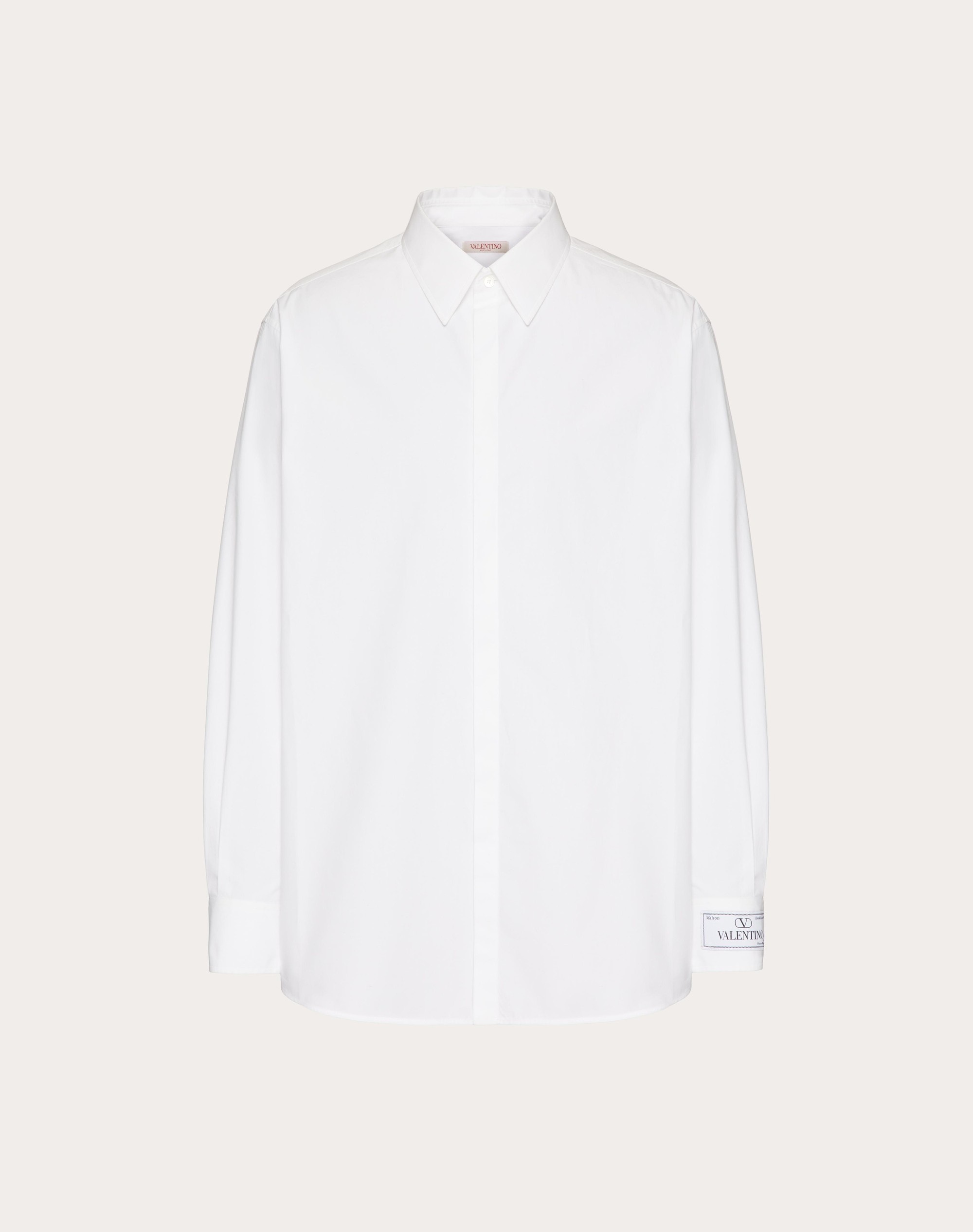 LONG SLEEVE COTTON SHIRT WITH MAISON VALENTINO TAILORING LABEL - 1