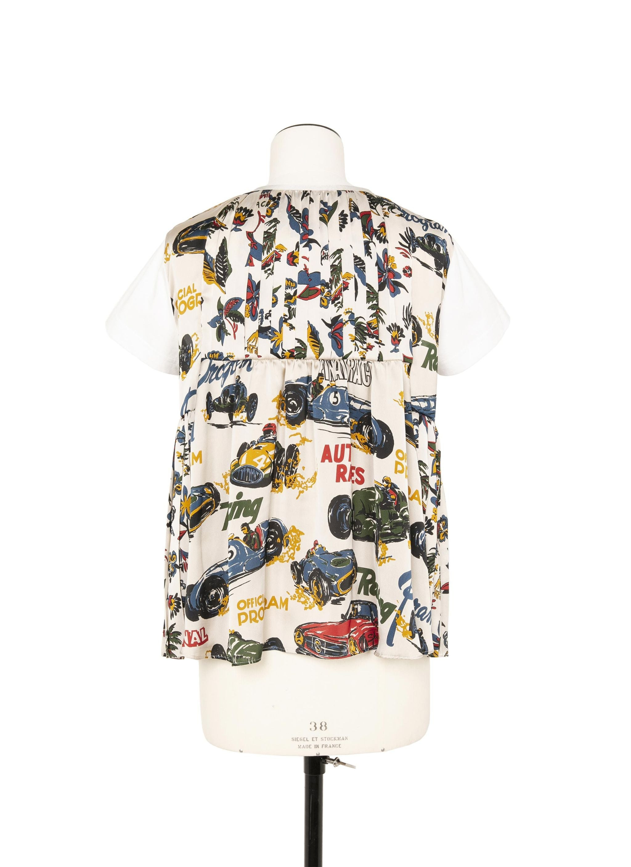 Car Race / Tropical Print T-Shirt - 3