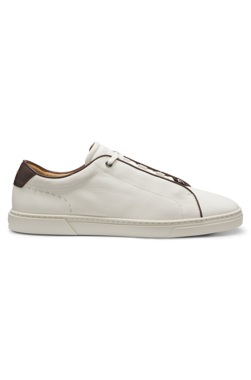 LACE-UP SNEAKERS IN GRAINY ITALIAN LEATHER 1