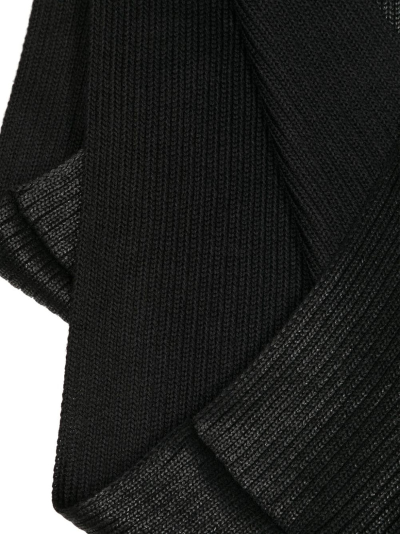 ribbed circular-design scarf 3