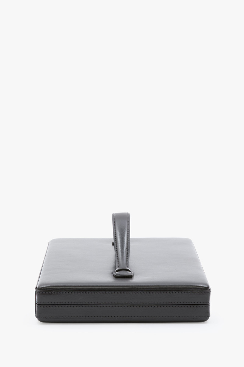 Large Box Clutch In Black Smooth Leather 4