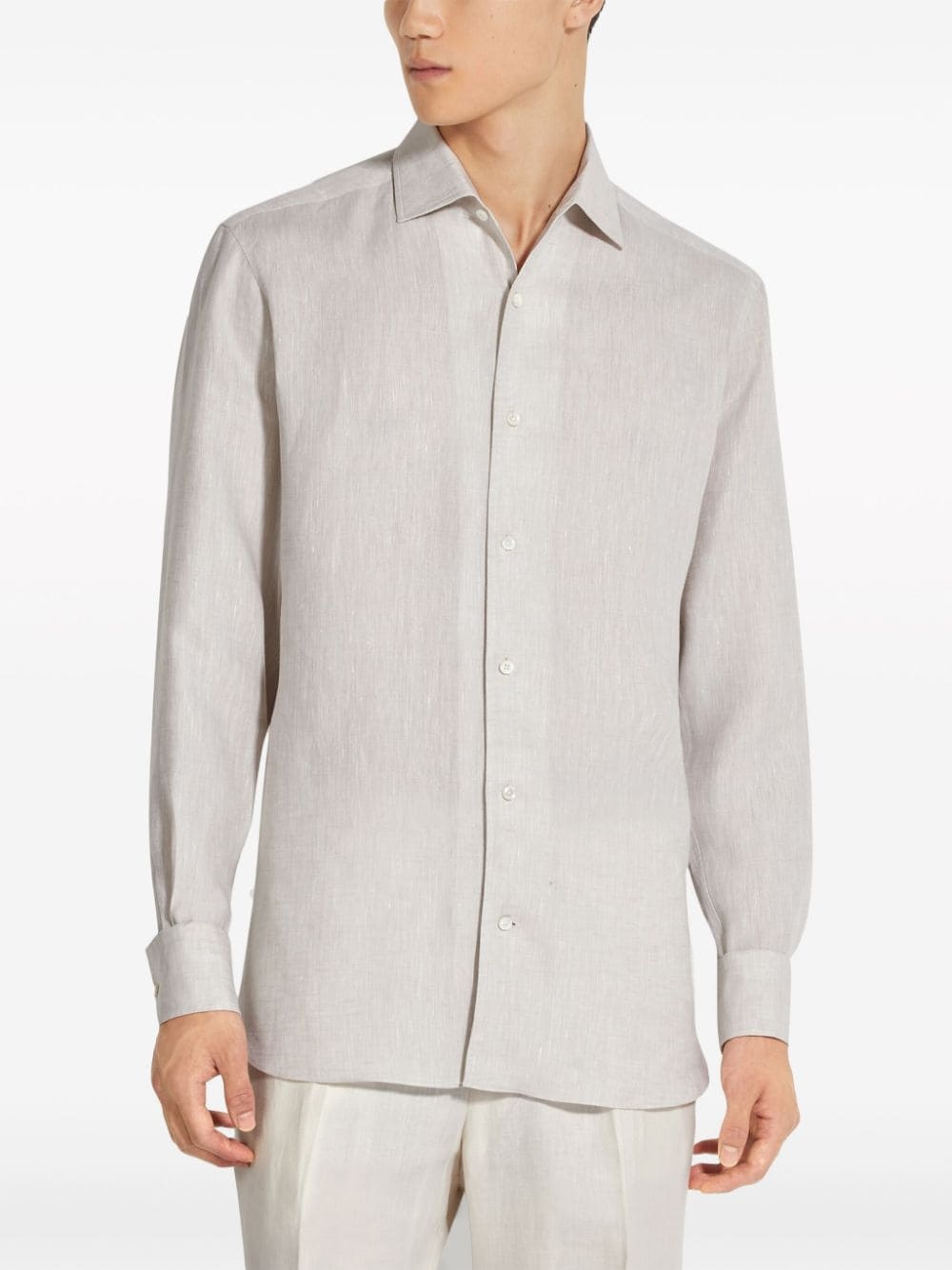 Oasi long-sleeve linen shirt - 2
