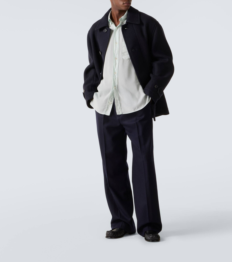 Dries Van Noten Wool flannel wide-leg pants outlook