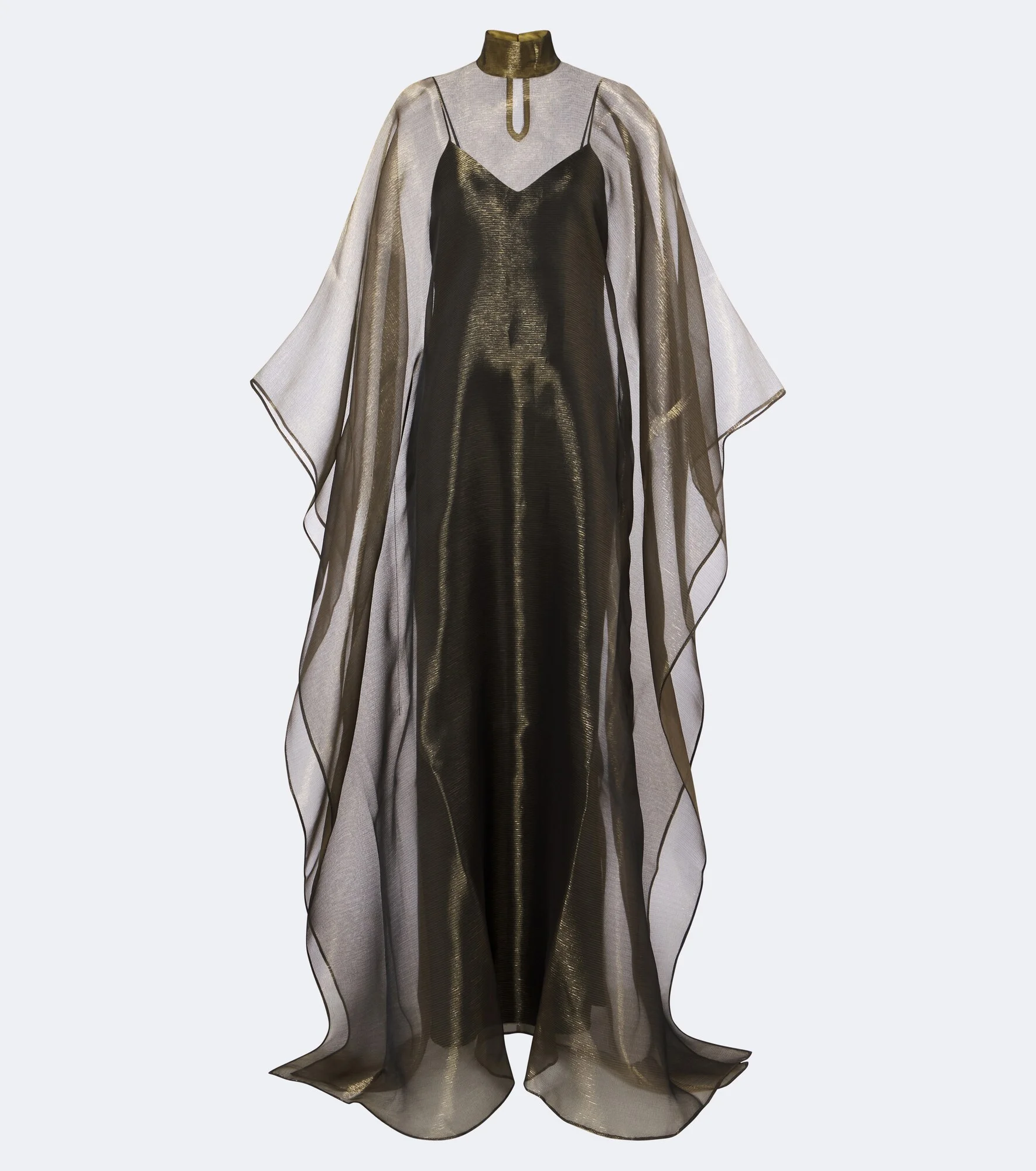 Sphinx draped organza kaftan - 1