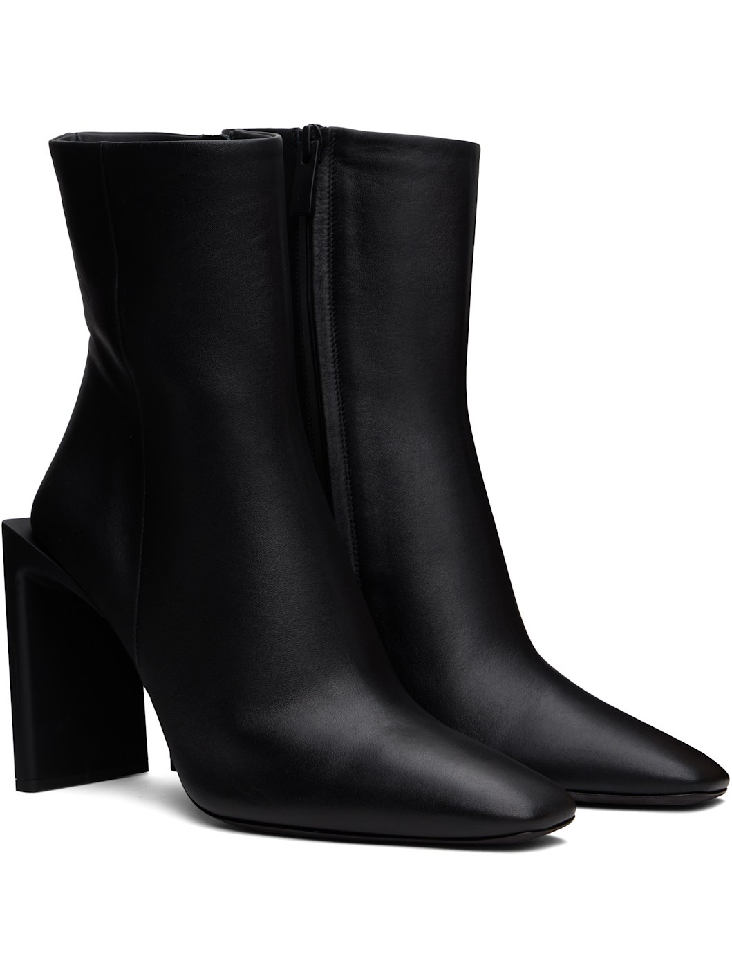 Black Calf Ankle Boots - 4