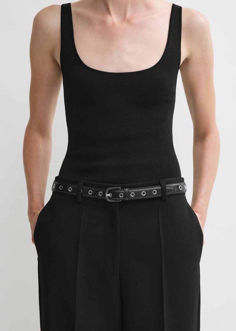 Totême Eyelet belt black outlook