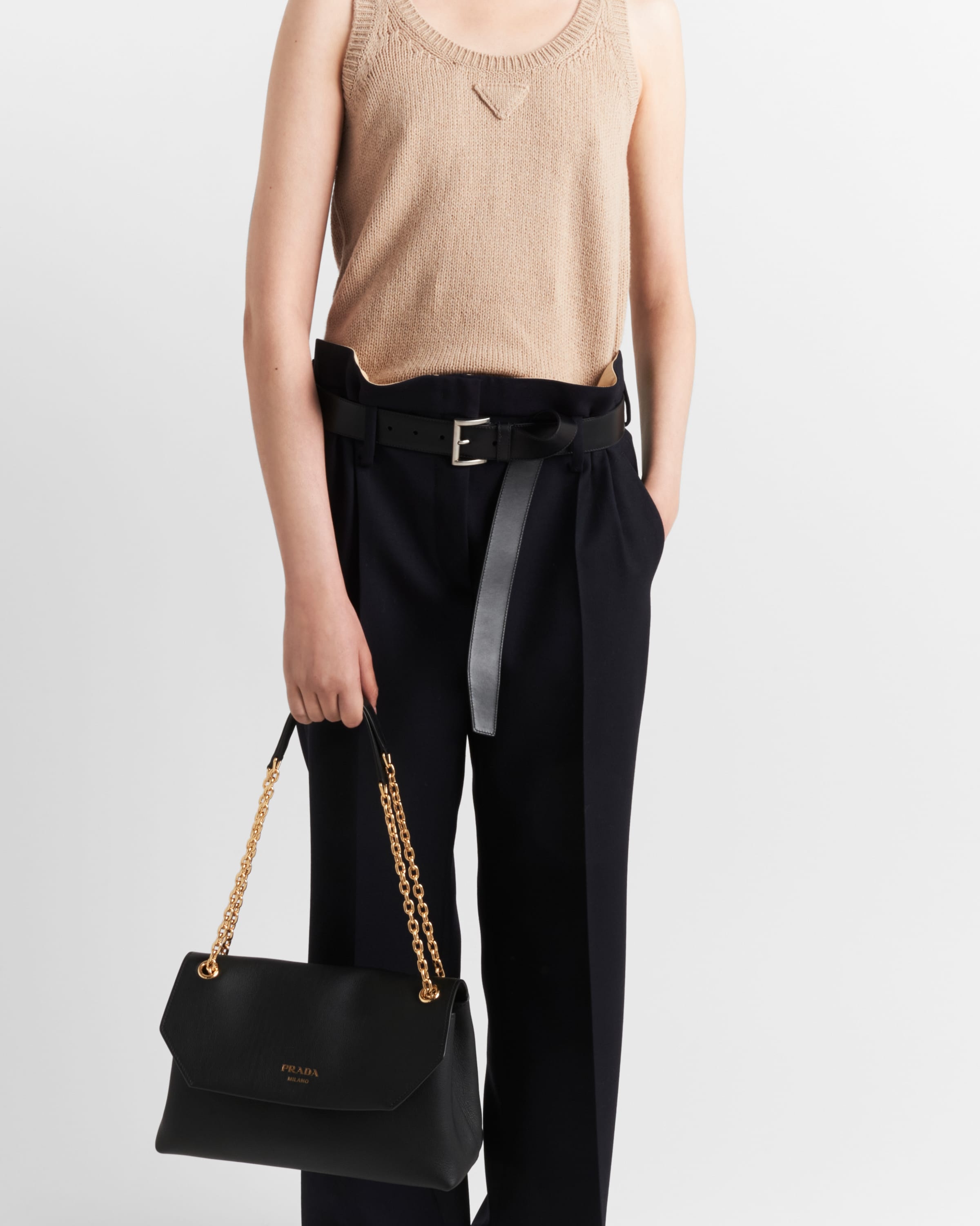 Medium leather shoulder bag - 7