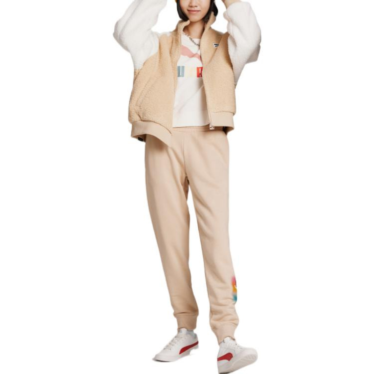 PUMA Reglan Sleeve Sherpa Jacket 'Beige' 539569-20 - 3