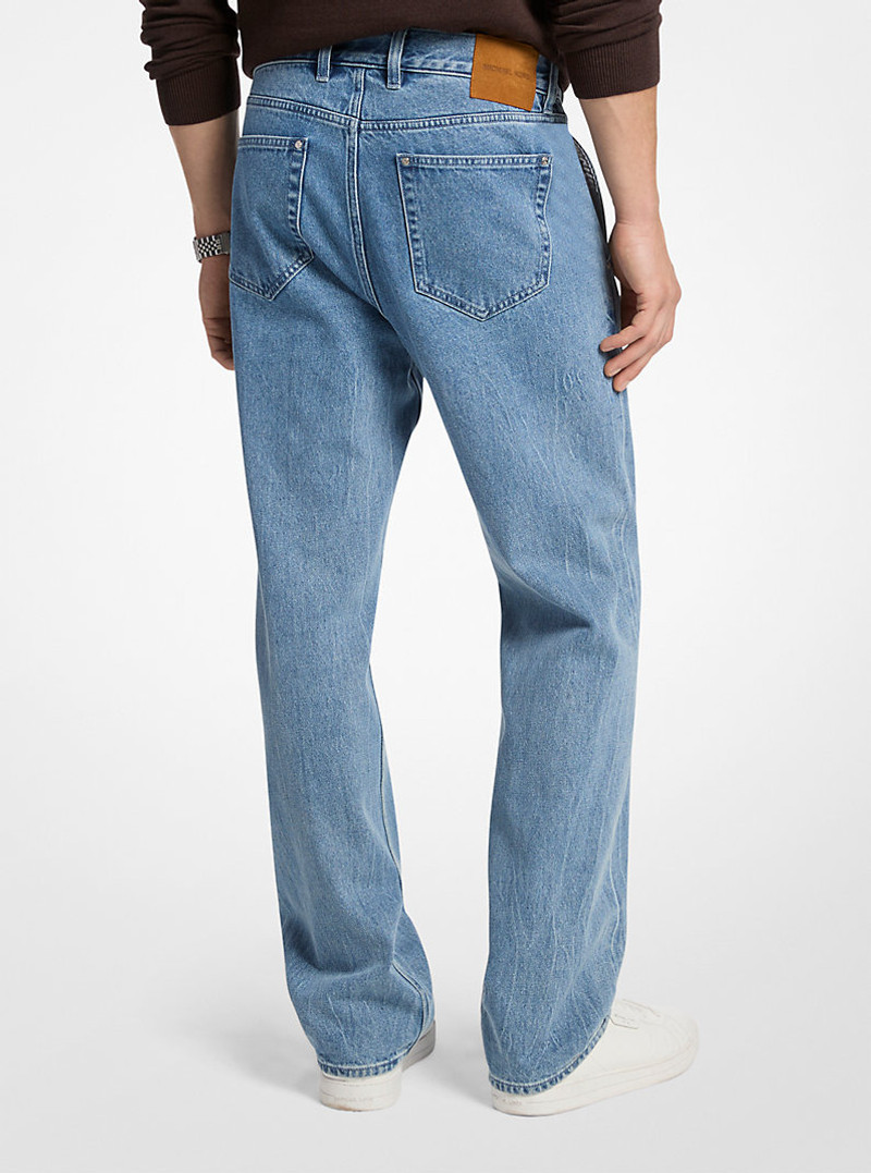 MICHAEL KORS Finn Straight-Leg Stretch Denim Jeans outlook