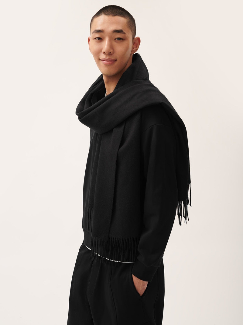 PANGAIA Cashmere Plain Stole - Black outlook