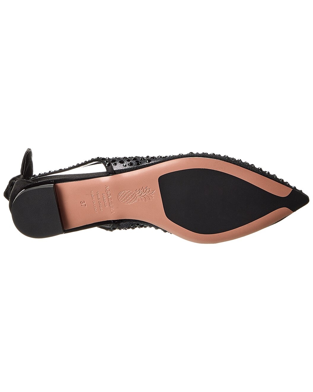 Aquazzura Bow Tie Mesh & Satin Flat - 4