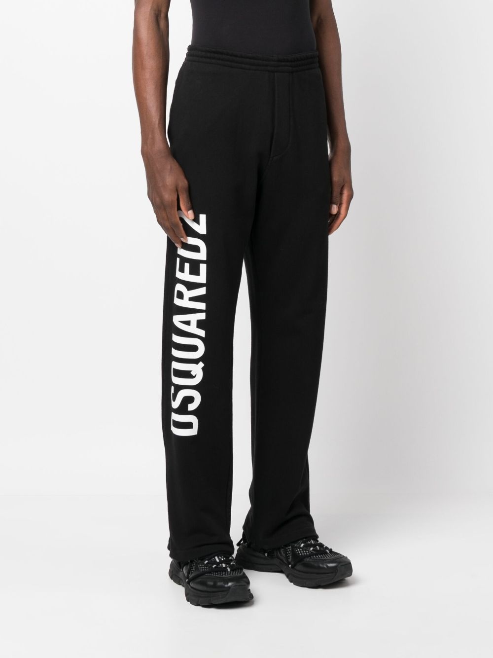 logo-print cotton track pants - 3
