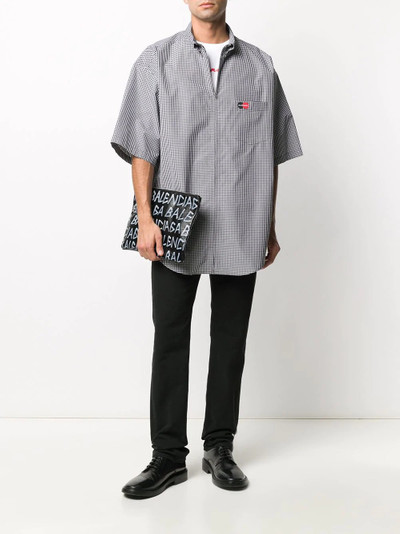 BALENCIAGA zip short sleeve oversized shirt outlook