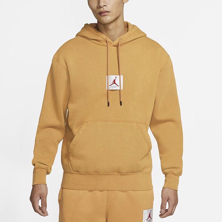 Air Jordan Flight Fleece Hoody Casual Sports Sweater Men's Oatmeal CK6469-290 - 4
