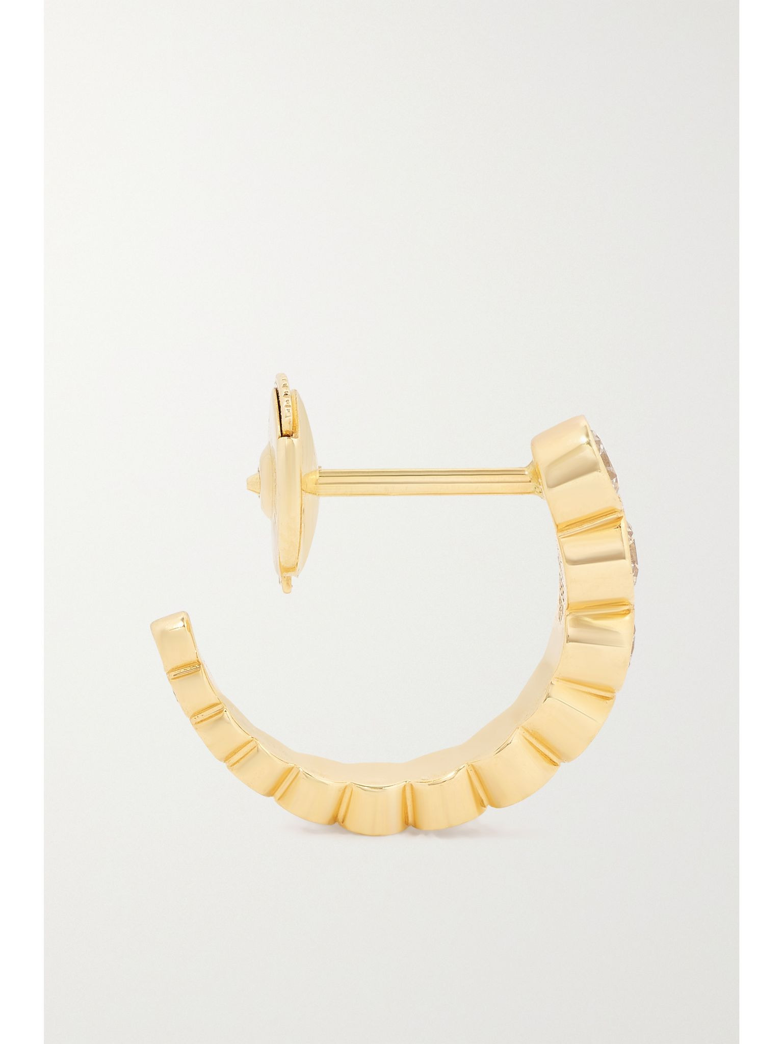 Boucle Ensemble 18-karat gold diamond single hoop earring Gold - 3