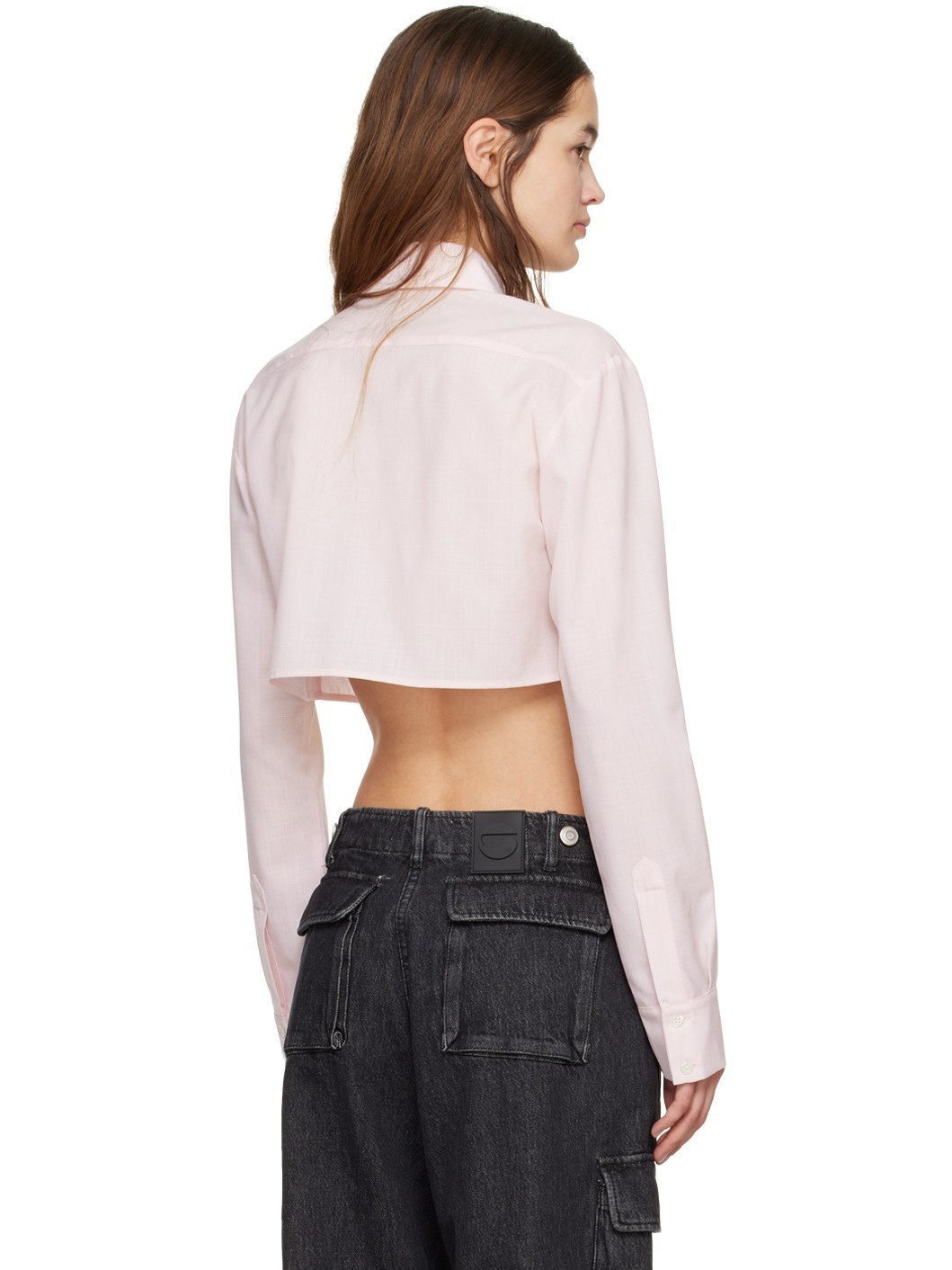 Pink Cropped Shirt - 3