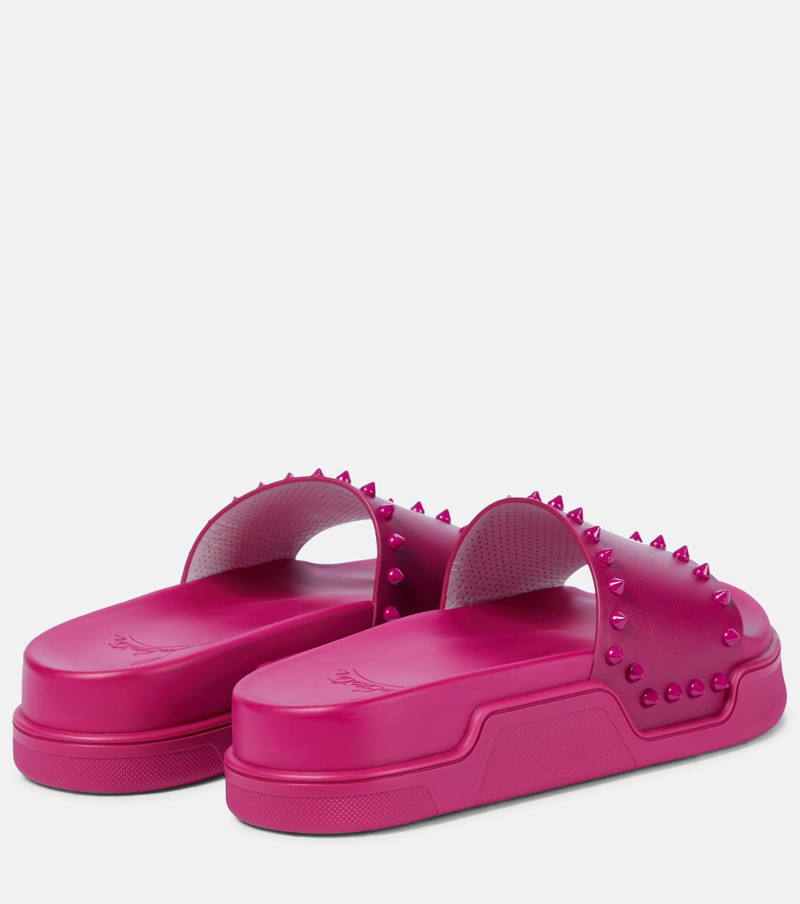 Christian Louboutin Pool Stud embellished slides outlook