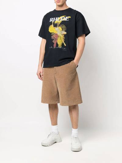 Rhude logo fruit-print T-shirt outlook