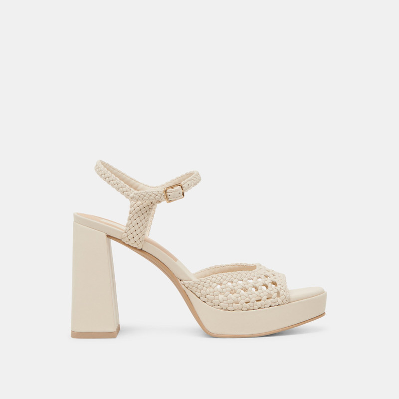 PEYTEN HEELS CREME WOVEN STELLA 1