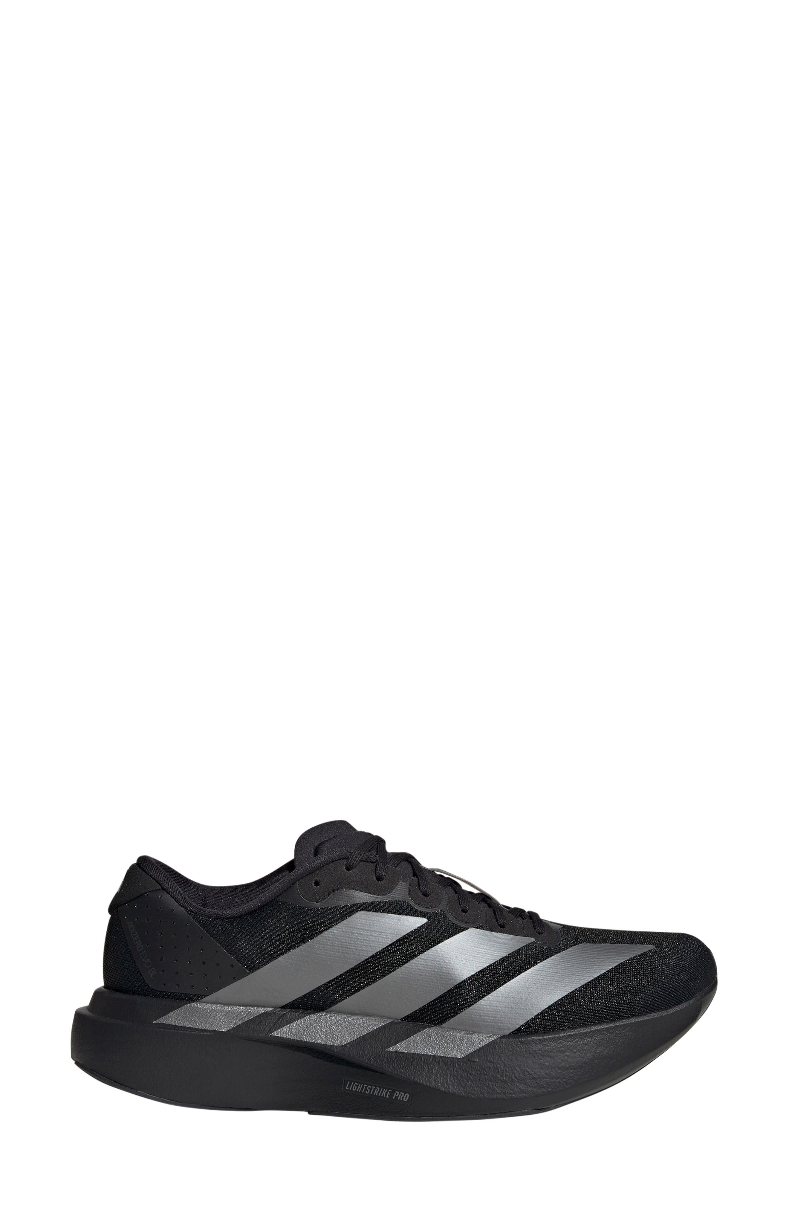 adidas Adizero Evo SL Running Shoe in Core Black/Iron Met./black at Nordstrom - 3