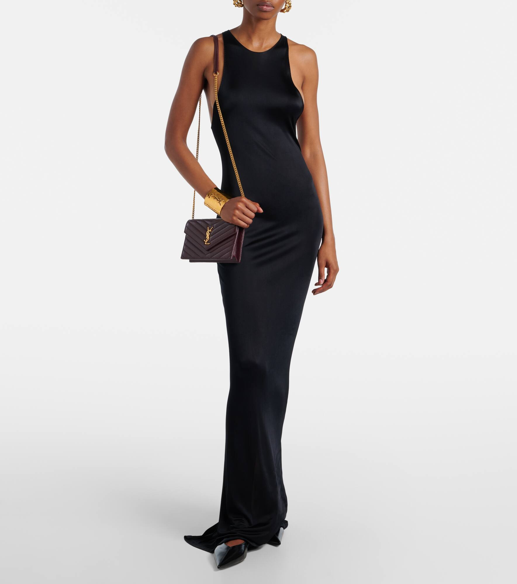 Cassandre Envelope leather wallet on chain - 5