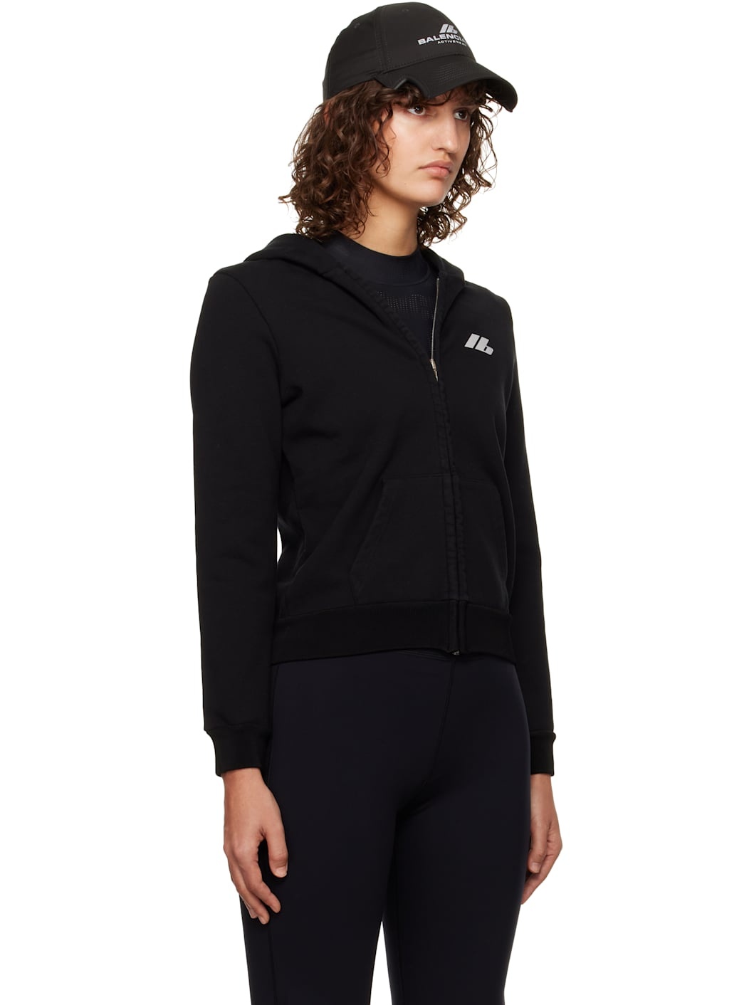 Black Small Zip-Up Hoodie - 2