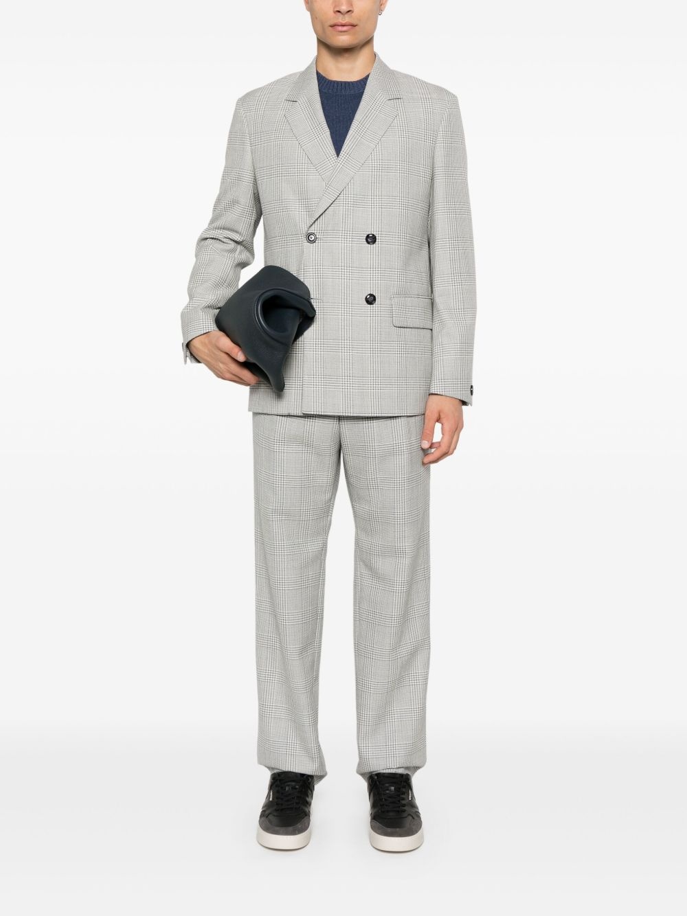 tartan-check blazer - 2