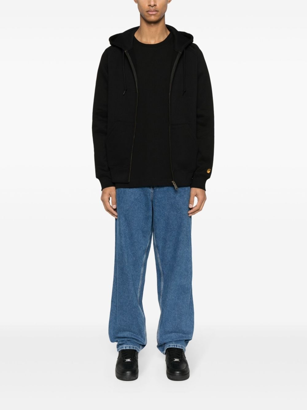 embroidered-logo cotton-blend jacket - 2
