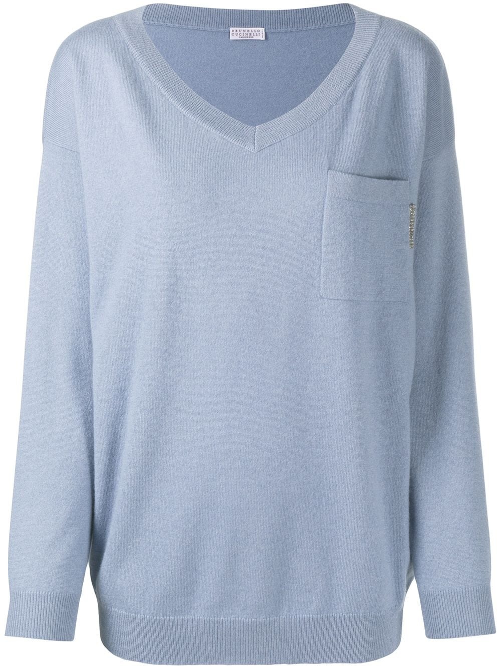 v-neck cashmere jumper - 1