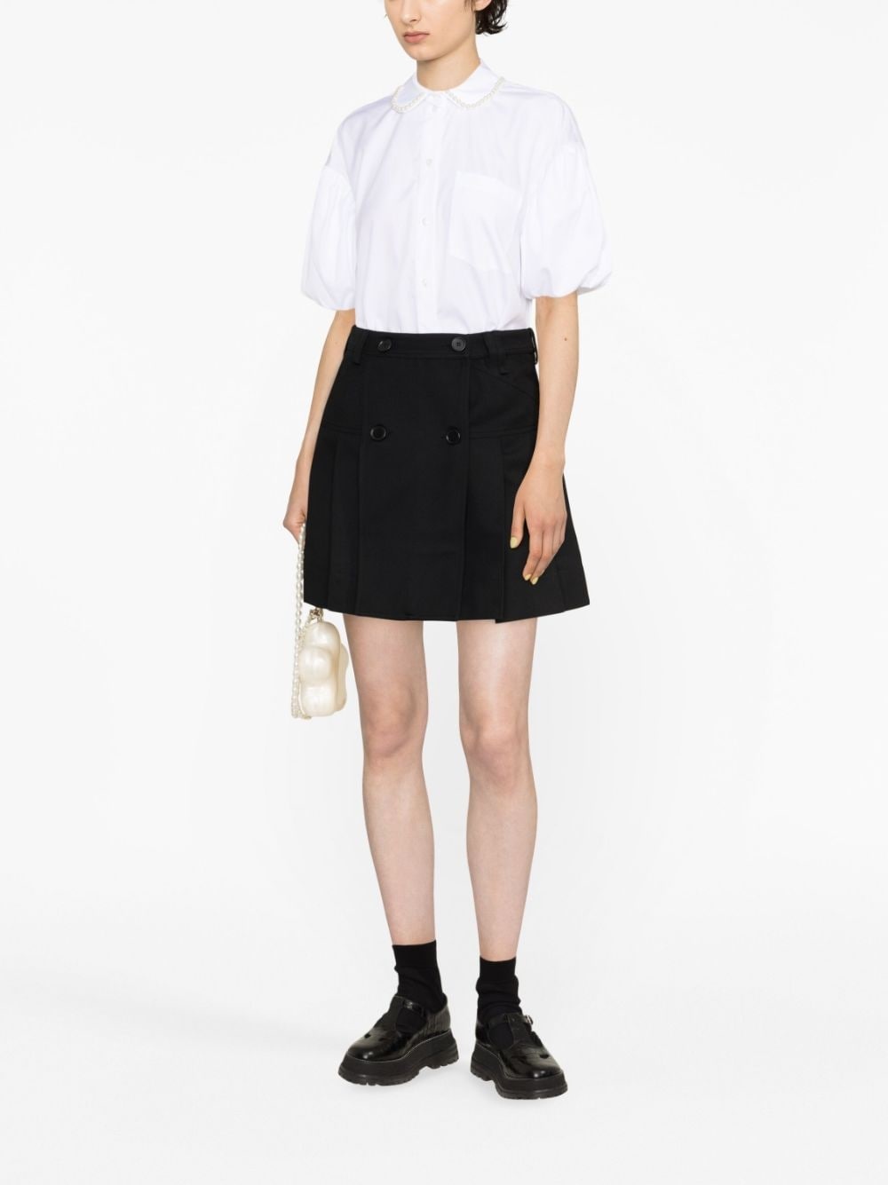 pleated A-line miniskirt - 2