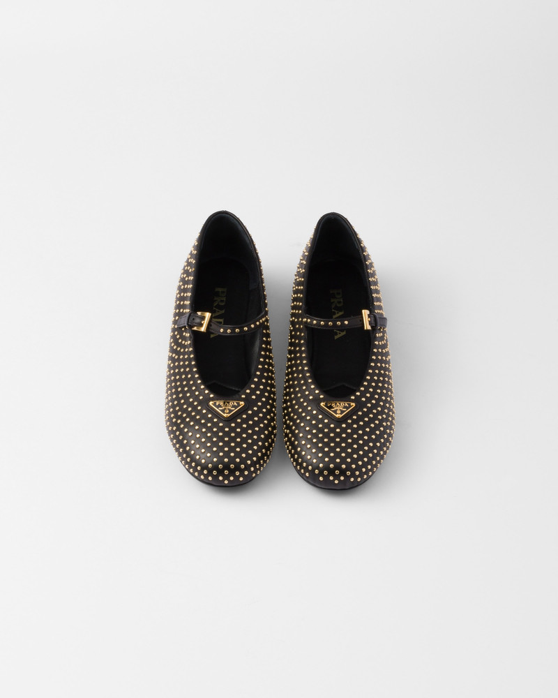 Nappa leather ballerinas with studs 3