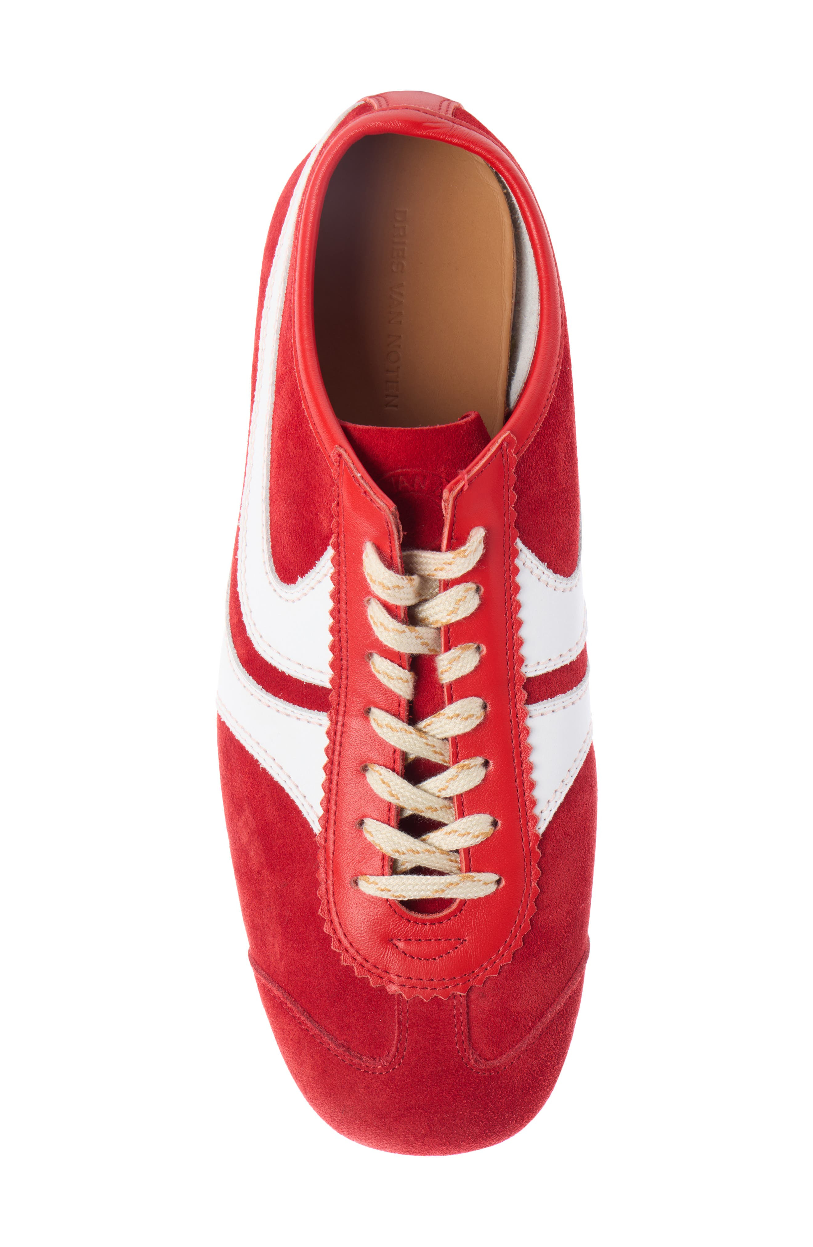 Dries Van Noten Suede Sneaker in Red at Nordstrom - 4