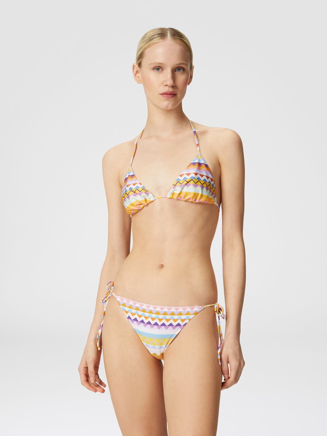 Stretch bikini with zigzag print - 2