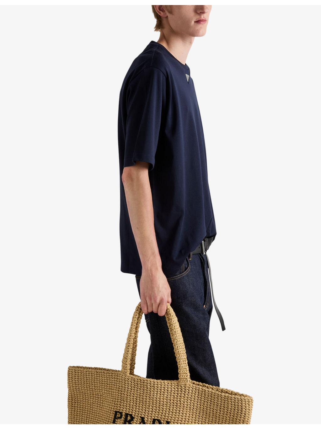 Short-sleeved logo-tab cotton-jersey T-shirt - 3