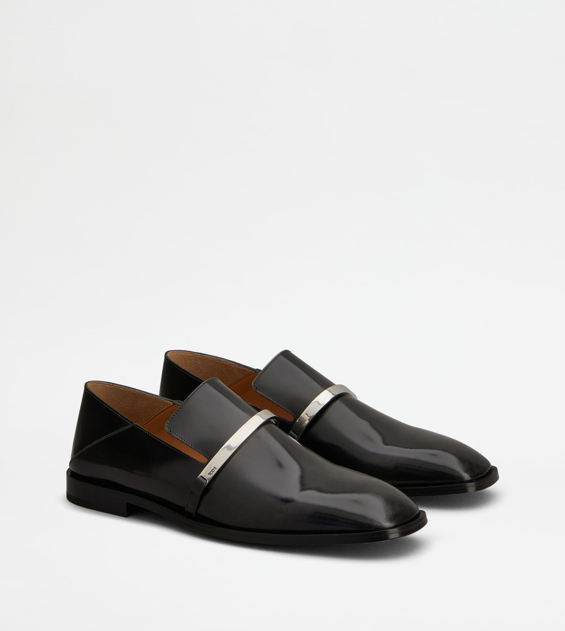 LOAFERS IN LEATHER - GREY - 2