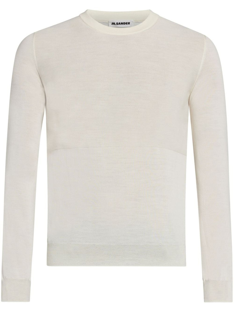 crew-neck virgin wool jumper 1
