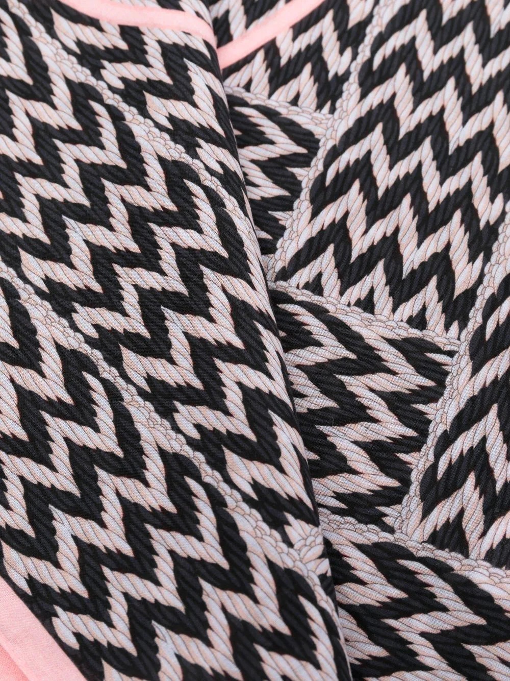 chevron-print cotton scarf - 3