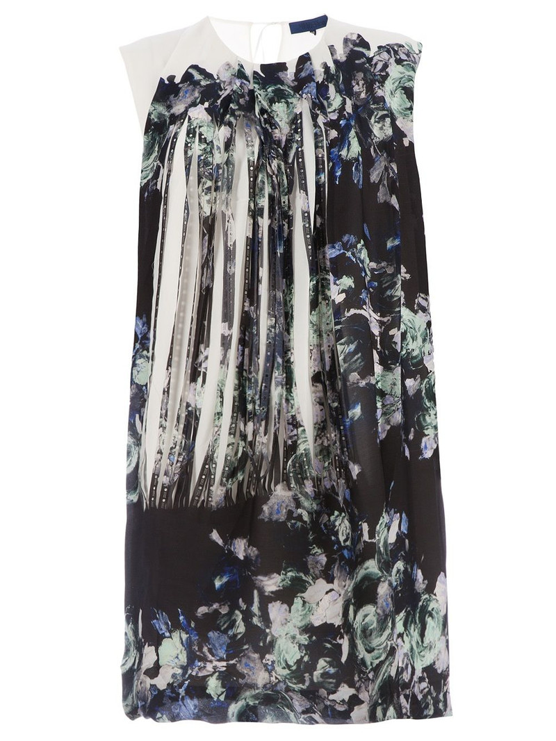 printed front silk dress 1